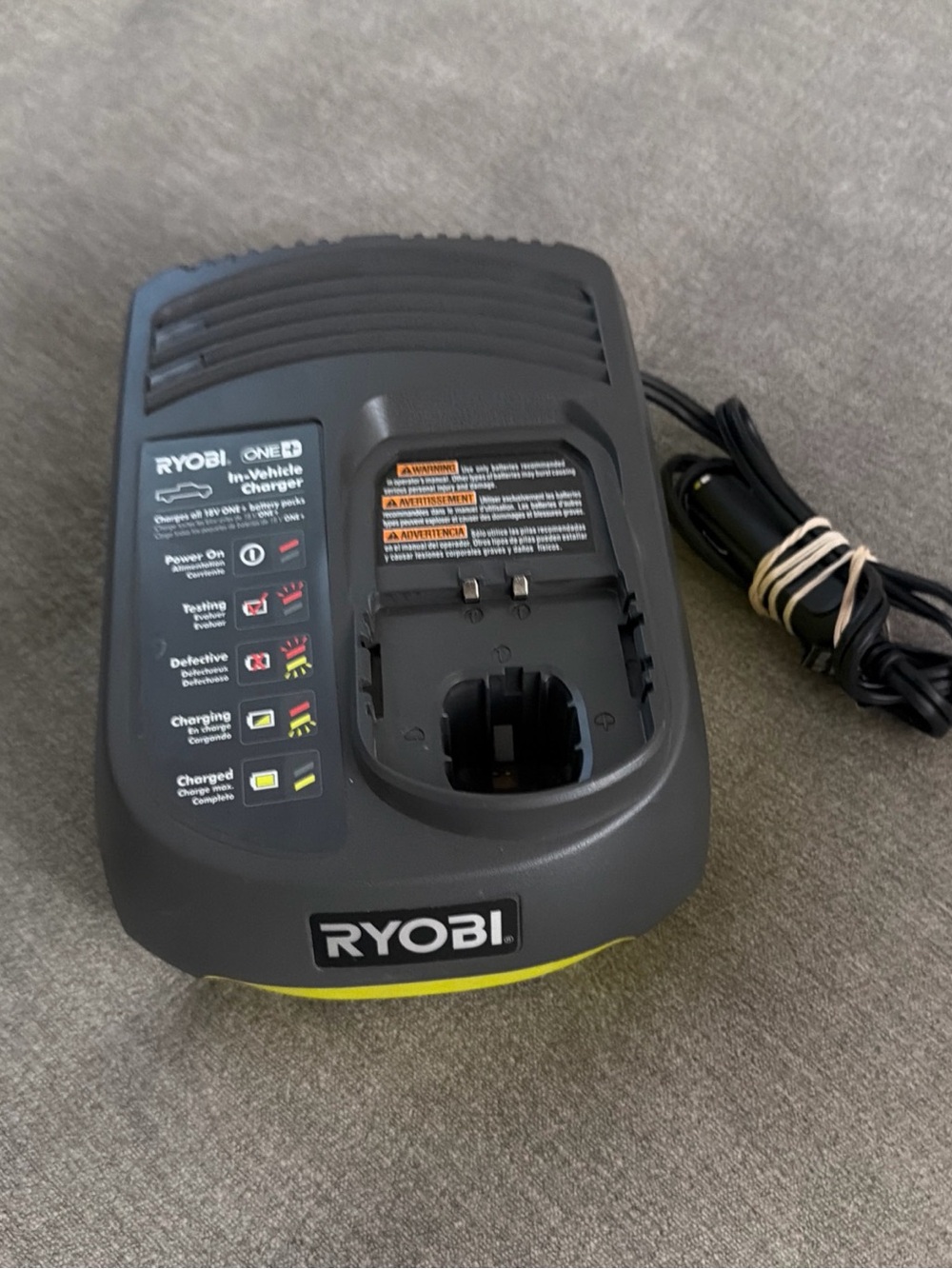 Ryobi ONE+ PLUS 18V P131 In-Vehicle Battery Charger DIRECT-WIRE